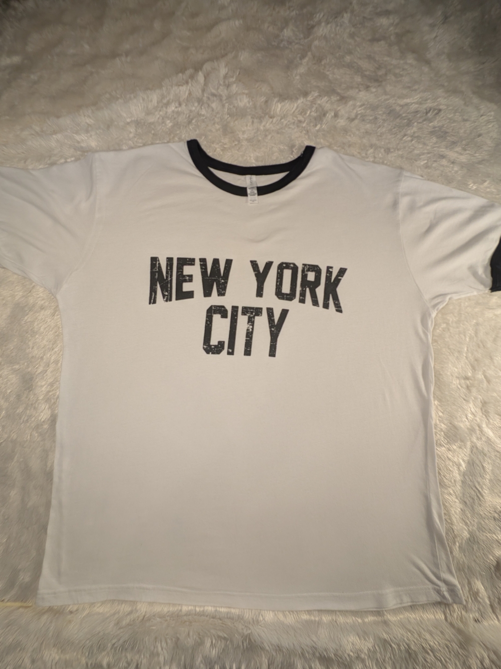 Men's X Large Next Level Apparel Ringer Tee with NEW YORK CITY Print